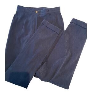 Cambridge Dry Goods Co - Navy Blue Velvet Type Dress Pants - Size 8 - Lined